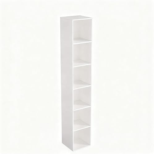 NewBeth Étagère de Rangement à 6 Niveaux, Cube de Rangement Blanc
