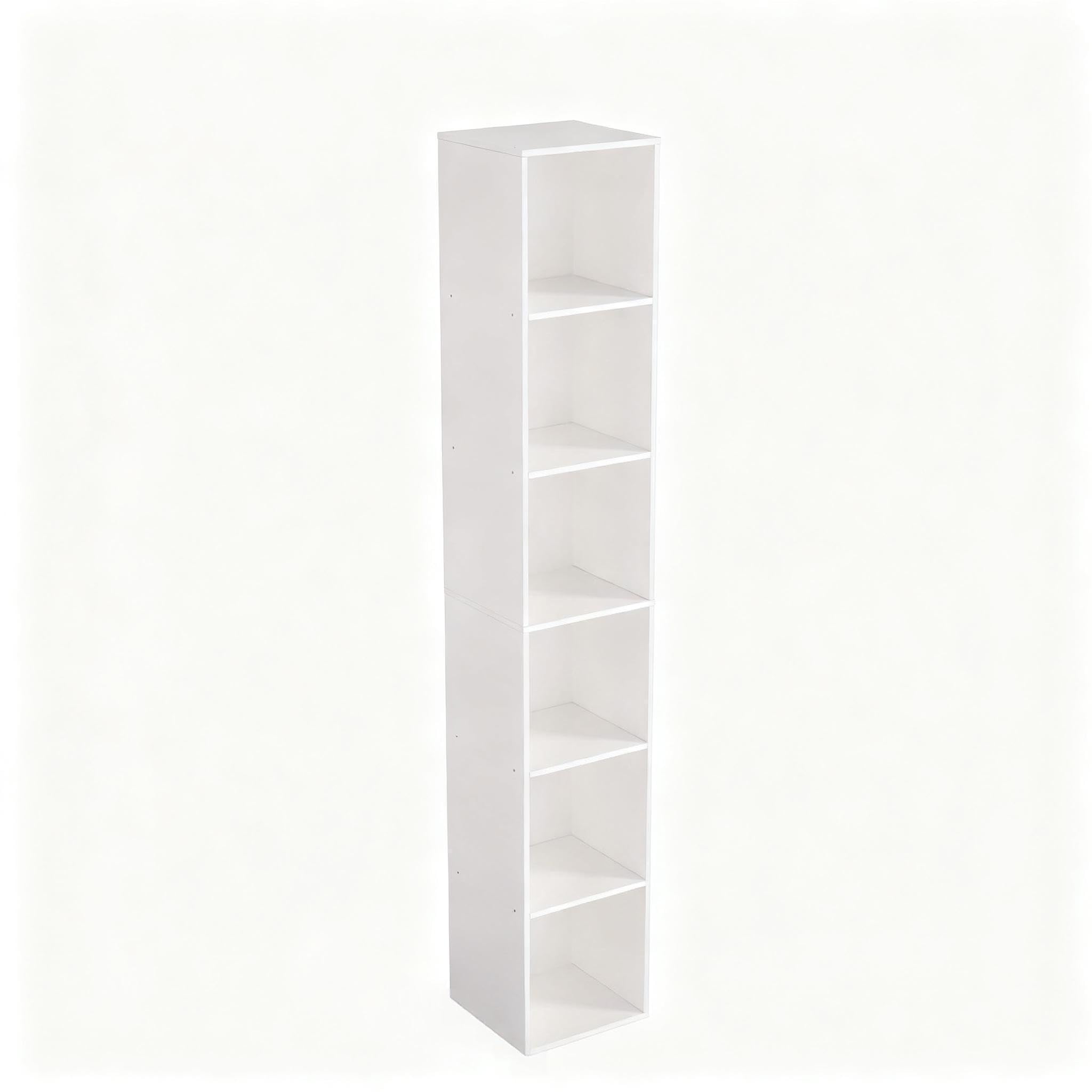 NewBeth Cube Storage Organizer, 6 Cube Book shelf,Bookcase with Open Shelf, Suitable for study rooms and living rooms(White)