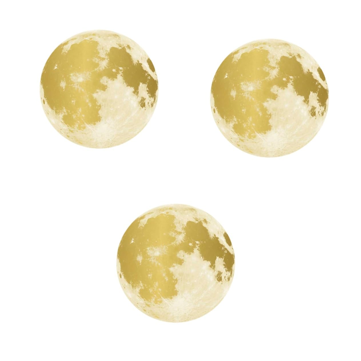 Stickers muraux en forme de lune autocollants ronds et repositionnables