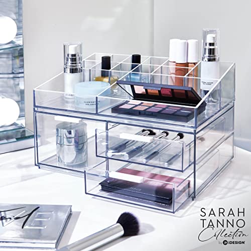 iDesign Sarah Tanno Collection Plastikowy organizer na kosmetyki, 7 przegródek, przezroczysty