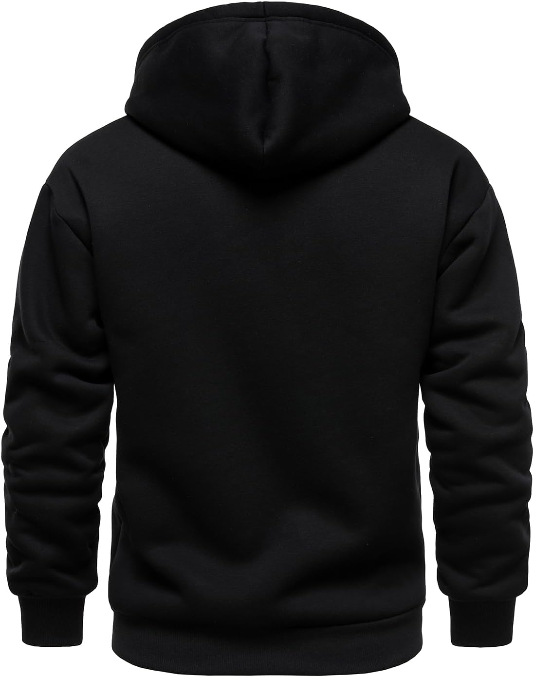 HOOD CREW Men’s Zip Up Hoodie Thicken Sweatshirts Winter Fleece Sherpa Lined Warm Hooded Jacket Coats - Image 3