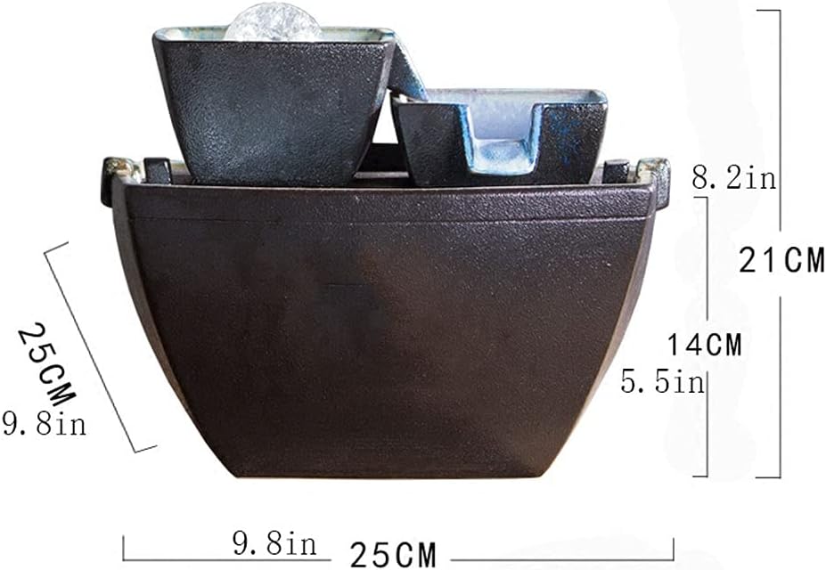 Tabletop Fountain Tabletop Fountain Handmade Ceramic Desktop Fountain Hydroponic Plants Desktop Fountain Humidifier Ornaments 21 Inches Best Gift