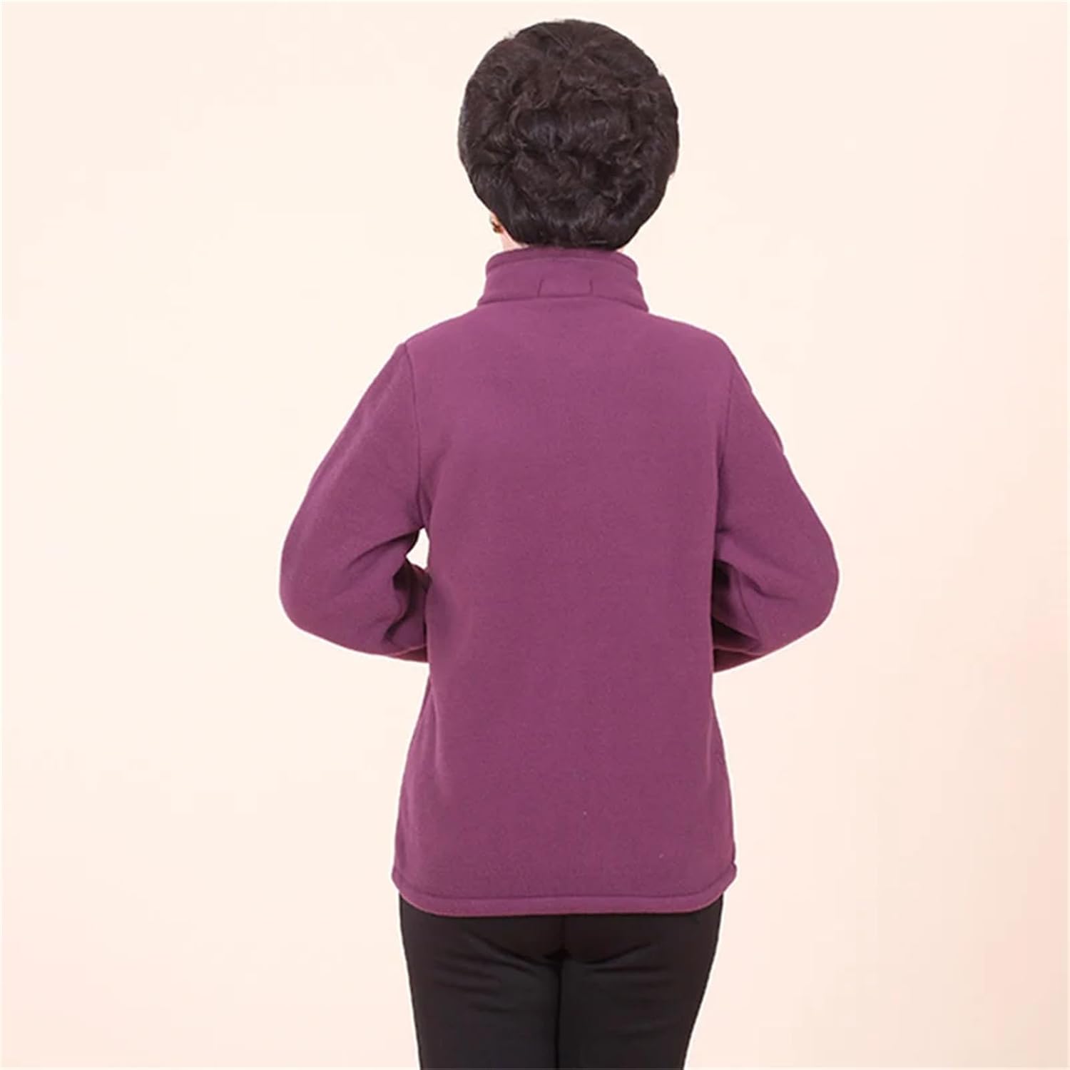Women's Cotton Blend Fleece Coat Long Sleeve Outerwear for Casual Warmth
