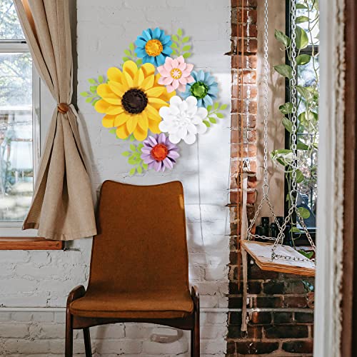 12 Pcs Floral Paper Flowers Decorations For Wall Monogram Sign Decorations Sunflower Yellow 3D Flowers For Party Photo Backdrops, Classrooms Walls, Bridal Shower, Baby Shower，Wedding And Birthday. #TOP4