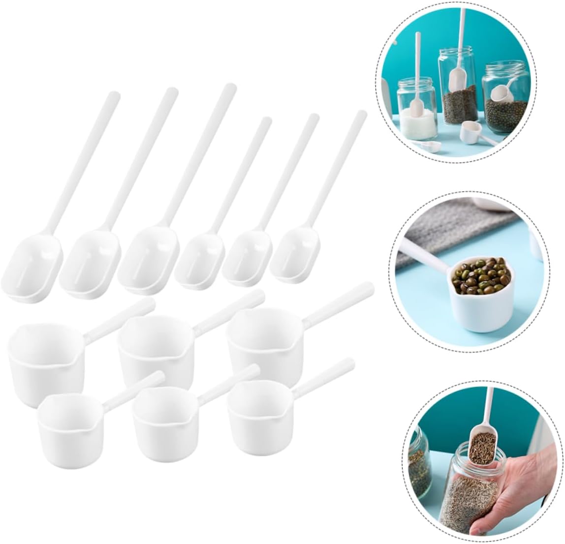 Ciieeo 40pcs Kitchen Measuring Spoons Set Multi-function Powder Scoops for Baking and Spices and Lightweight Design for Home Use