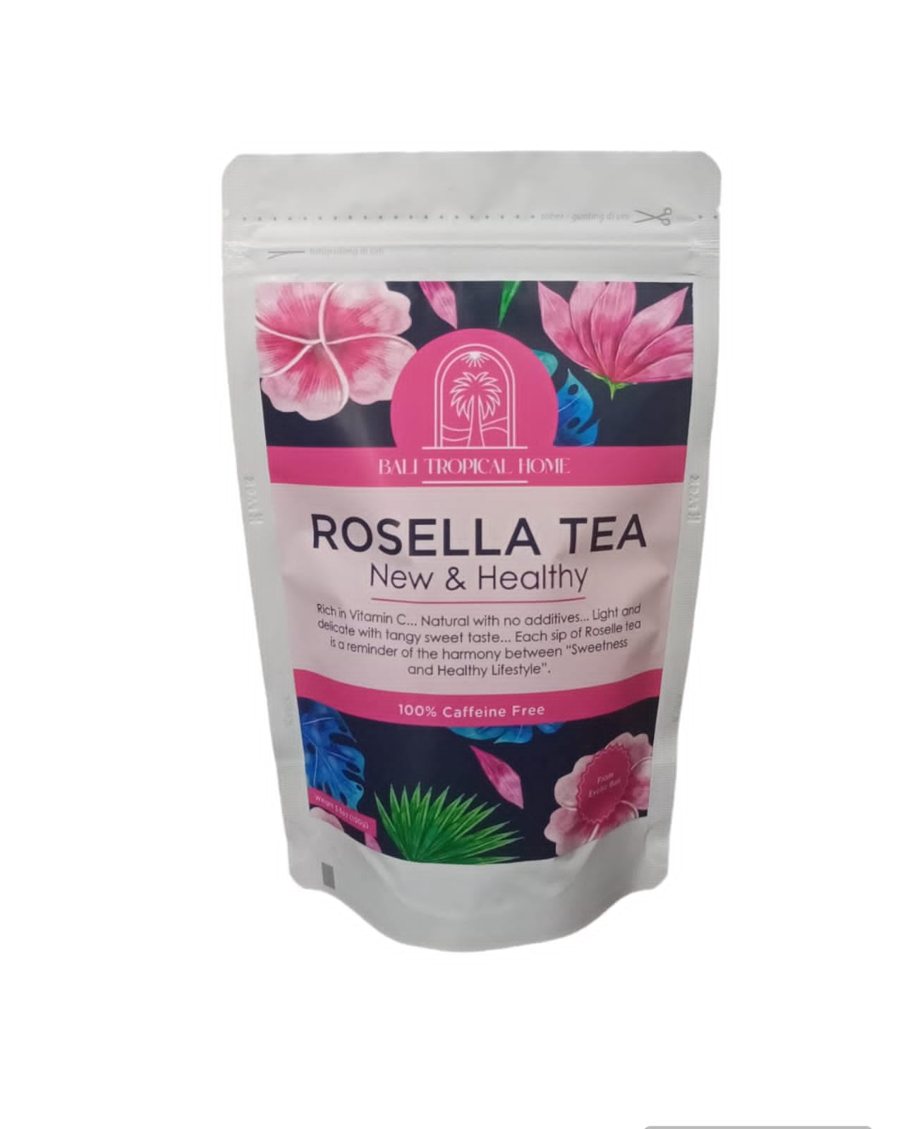 Exquisite Bali Rosella Powder Tea from Exotic Bali, 3.5oz, Herbal & Natural, Beautiful Red Color Drink for Special Events