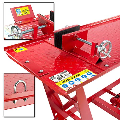Dema Ponte Sollevatore Moto Rosso – Ponte Sollevatore Idraulico, Capacità Di Carico 450 Kg, Palcoscenico Officina, Robusto E Stabile, Ideale Per La Manutenzione Di Moto, Riparazione E Manutenzione - 8