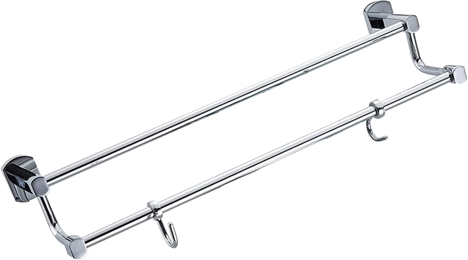 Porte-serviettes mural pour personnes doubles avec barre en cuivre de 80cm