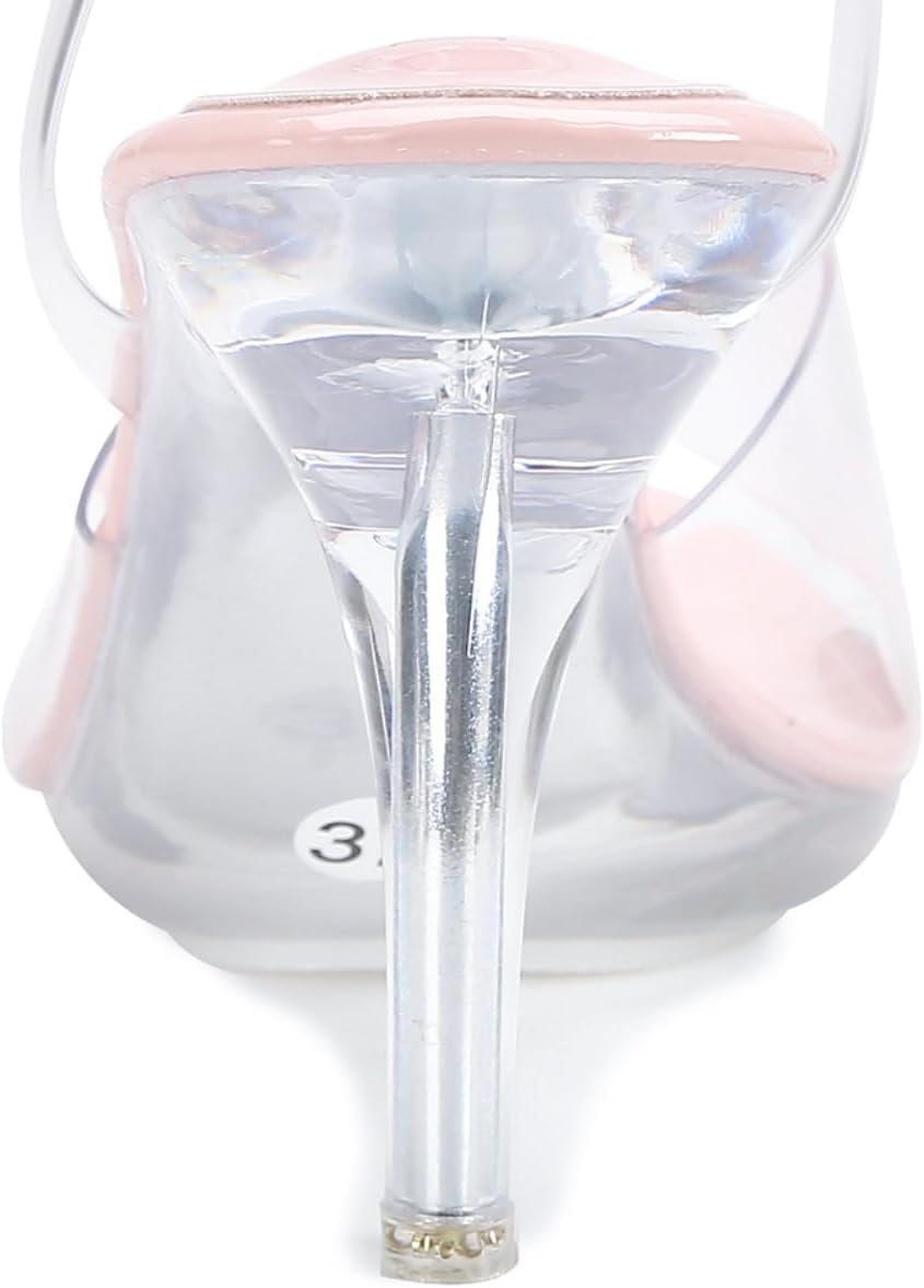 NBUUNBU Clear Heels For Women Transparent Strappy Platform Sandals Ankle Strap High kitten Heel Sexy Slingback Stiletto Comfortable Dress Shoes Open Toe Slip On Mules Pump - Image 7