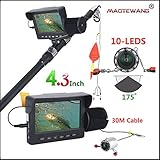 Monitor en color TFT de 4.3 pulgadas con visor solar: este producto está equipado con una pantalla LCD de 4.3 pulgadas con visor solar para proporcionar una visión clara durante la inspección al aire libre y una cámara HD 1000TVL clara para ver fácilmente las tuberías.