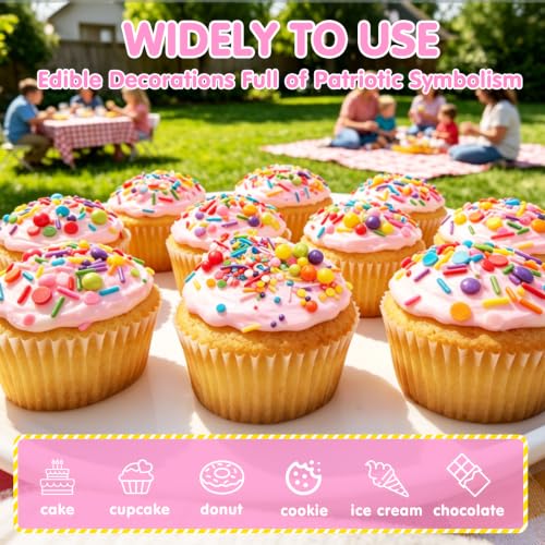 Image of Edible Rainbow Pearl Sprinkles,Colorful Pearls Sprinkle for Cake Decorating