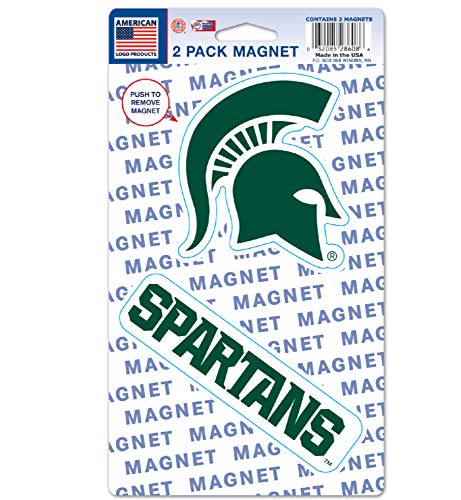 WinCraft NCAA Michigan State University WCR28608014 Magnets (2 Pack), 5
