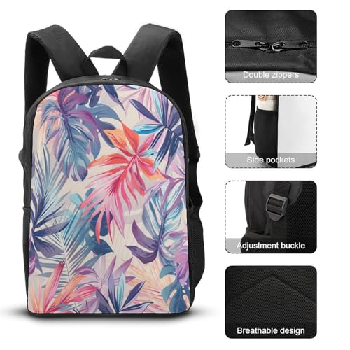 Sac à dos enfant motif feuilles design 3D pour grandir au vert - 4