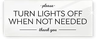 Reilly Originals 2x5 Inch Turn Lights Off Sign ~ Ready to Stick ~ Premium, Durable