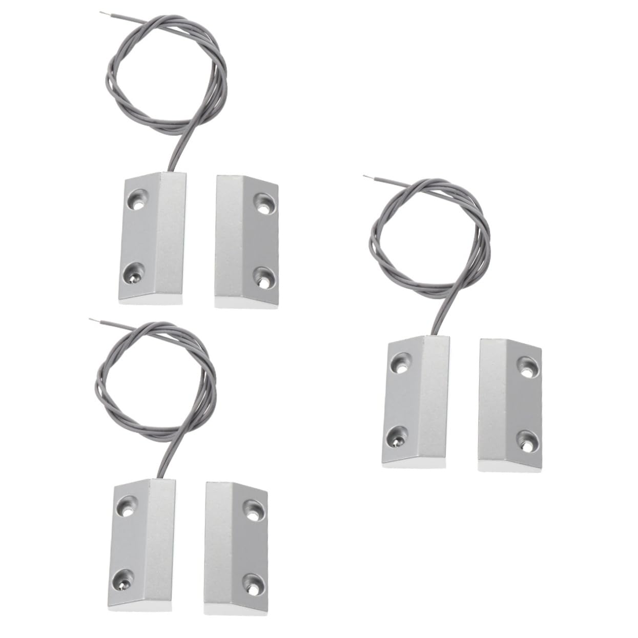 3juegos Sensor De Alarma De Puerta Imán De Zinc De Seguridad Para Puertas De Enrollar y Ventanas Sistema De Alarma Para Fábricas y Tiendas Nc y Función De Conducente