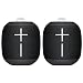 Logitech 2 Pack Ultimate Ears WONDERBOOM Super Portable Waterproof Bluetooth Speaker - Phantom Black (Renewed)