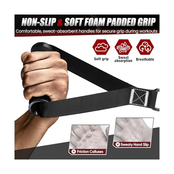 HPYGN Resistance Bands, Exercise Bands for Working Out, Workout Bands Men, Fitness Band with Handle, Door Anchor, Home Gym Equipment for Musle Training, Physical Therapy, Strength Training, Shape Body - Image 4