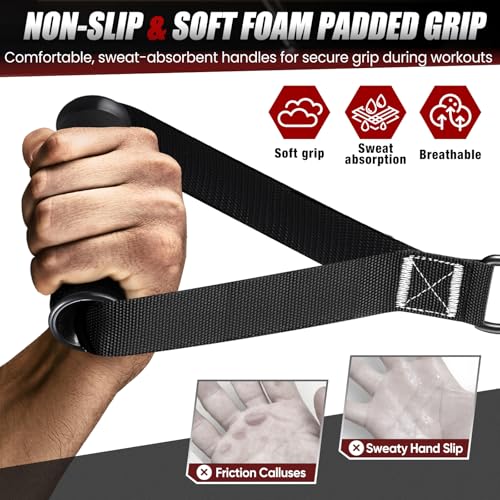 HPYGN Resistance Bands, Exercise Bands with Handles, Door Anchor, Legs Ankle Straps, Fitness Tubes Resistance Set for Home Workout, Muscle Training, Yoga, Physical Therapy, Home Gym Equipment - Image 5