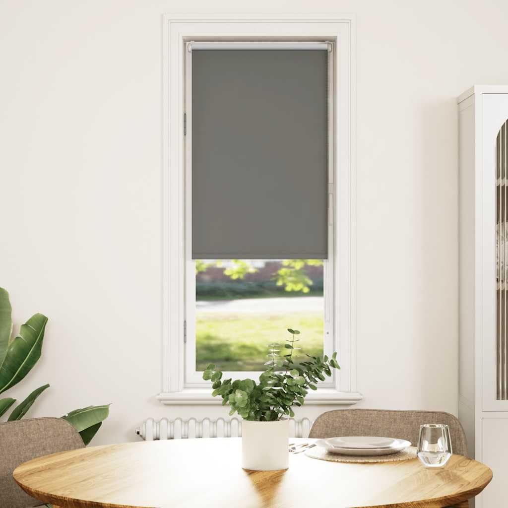 Store Enrouleur occultant Gris en Polyester Largeur Tissu 50,7 cm Hauteur 175 cm avec Support Serrage sans perçage pour fenêtre Bureau Maison Salon Chambre, contrôle lumière et intimité