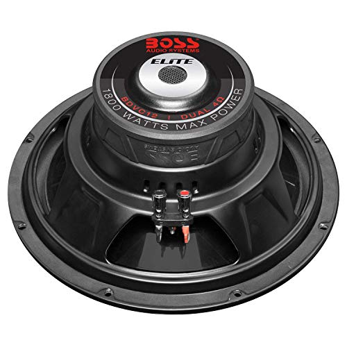 BOSS Audio Systems BDVC12 Elite Series 12 Inch Car Subwoofer - 1800 Watts Max, Dual 4 Ohm Voice Coil, Sold Individually, Hook Up to Amp