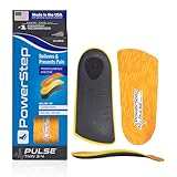 PowerStep Pulse Thin 3/4 Orthotics, Arch Support Inserts, Pain Relief for Cleats & Tight Running Shoes, Plantar Fasciitis Relief, Mild Pronation, Shin Splints, Made in The USA (Men's 11-11.5)