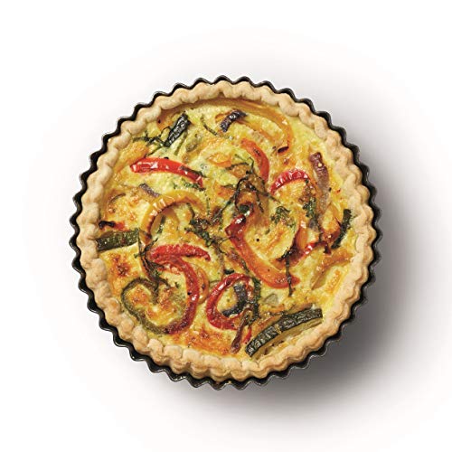MasterClass KCMCHB40 Large Tart Tin, Fluted Quiche Pan with Loose Base and PFOA Non Stick, Robust 1 mm Thick Carbon Steel, 30 cm (12 Inch) , Grey - Image 4