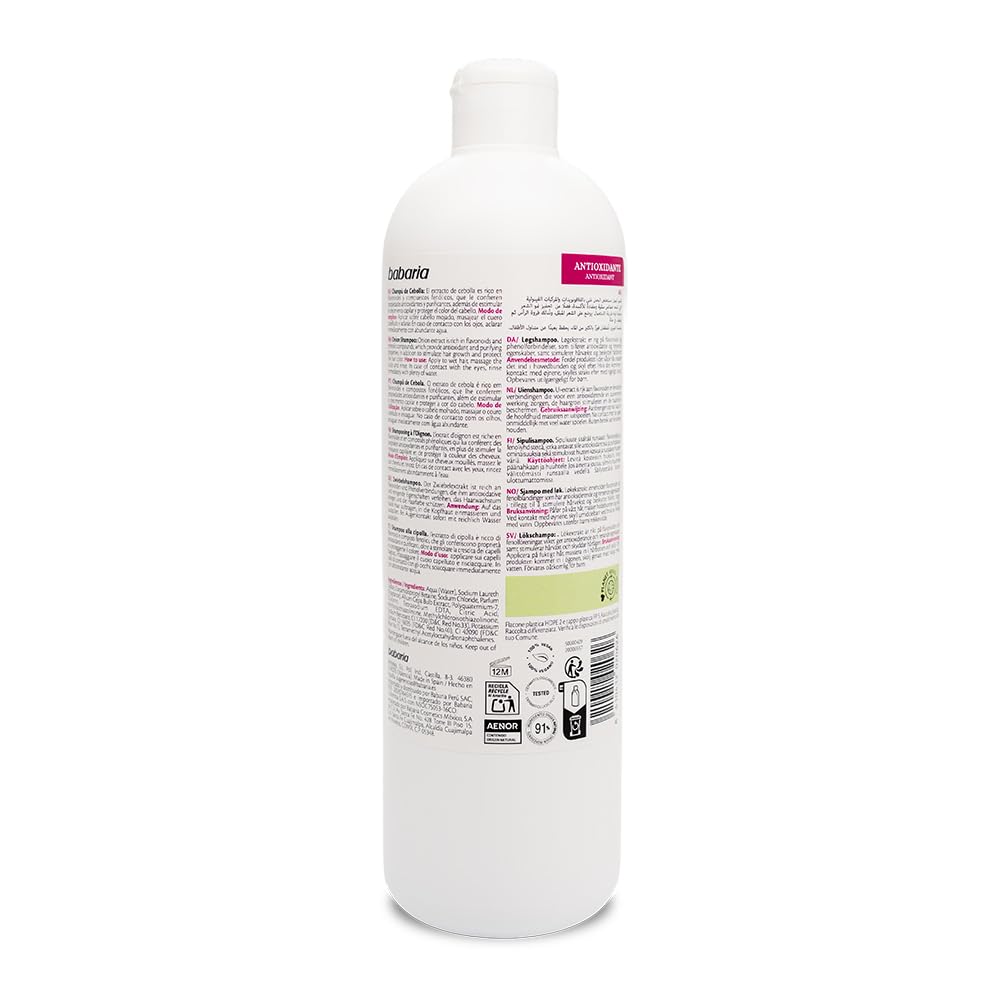 Babaria Champu Cebolla Antioxidante 380ml Sin Olores