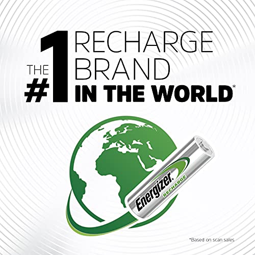 Energizer Rechargeable AA Batteries, Recharge Universal AA Battery Pre-Charged, 4 Count - image 8