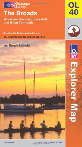 OS Explorer map OL40 : The Broads
