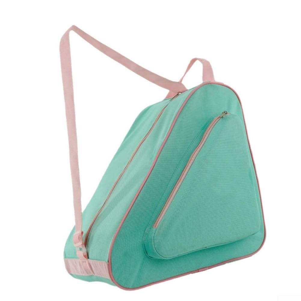 Sac imperméable pour patins à roulettes en ligne avec grande poche arrière et bretelles réglables - Noir, gris, bleu, vert, rose, 40 x 40 x 24 cm