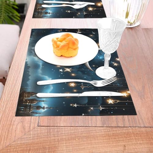 Table de salle à manger : lot de 6 sets de table PVC lavables