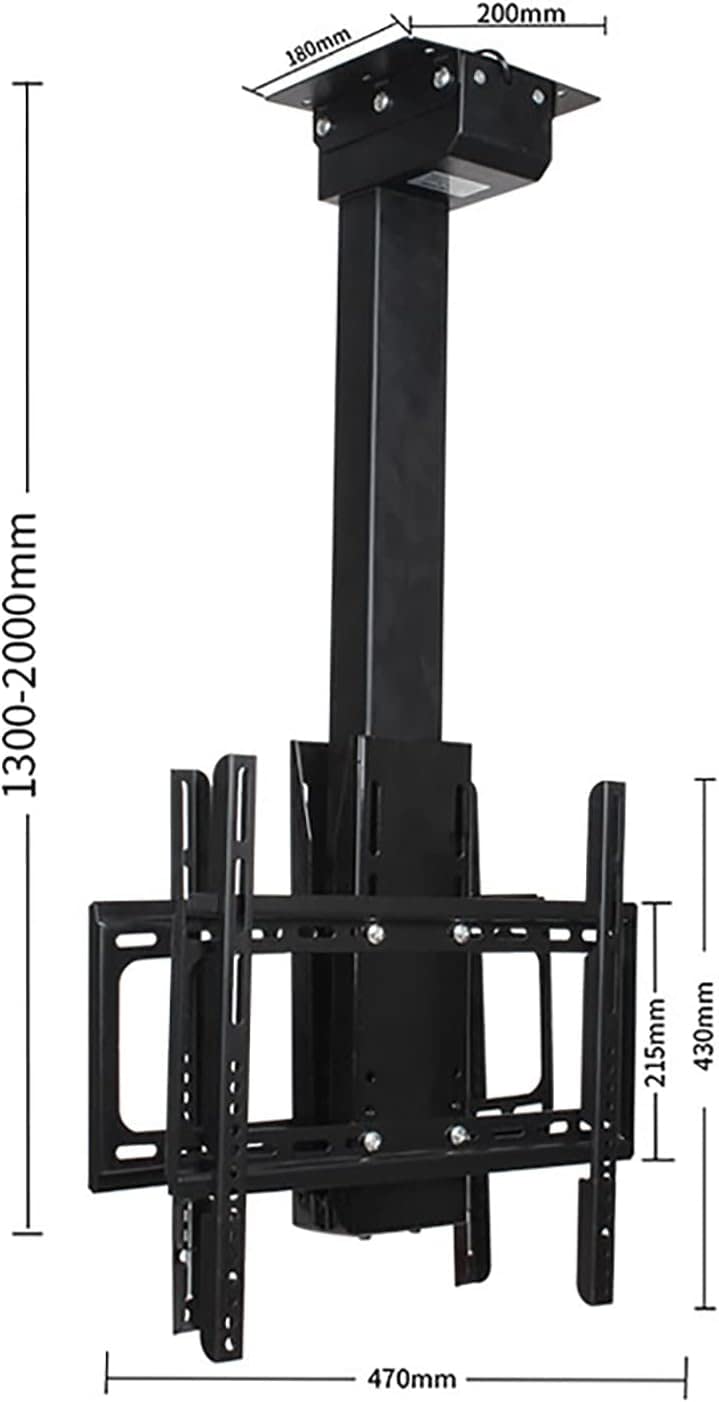 Soporte para TV, Soporte Pared para TV, Soporte Techo motorizado para TV, Elevador eléctrico para TV con Control Remoto, Altura Ajustable 51.1 a 78.8 Pulgadas, Compatible con televisores 32 a 65 PU