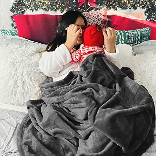 Bedsure GentleSoft Fleece Blankets Queen Size Dark Grey - Bed Blanket Soft Lightweight Plush Fuzzy Cozy Luxury Microfiber, 90x90 inches by Bedsure - Image 6