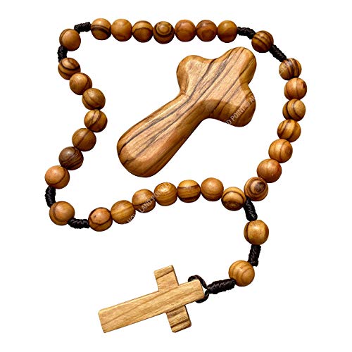 Anglican prayer beads, Olive wood rosary, Olive wood holding cross for Gift, Anglican rosary