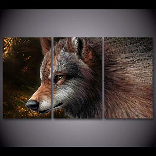 Mur art home frame loup pour habiller un grand mur vide de salon