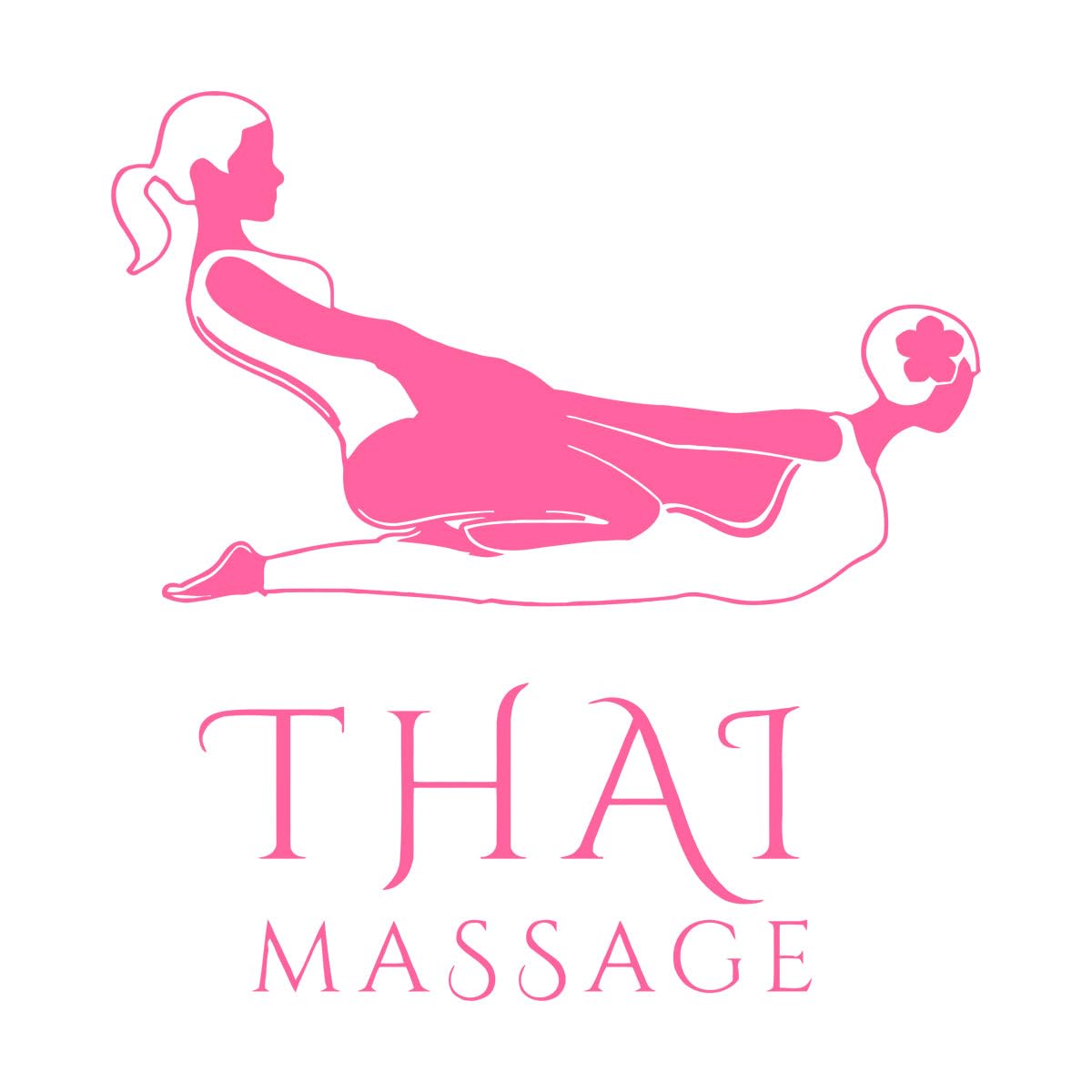 Thai Massage Wall Stickers Spa Salon Therapy Health Vinyl Wall Decal Home Decoration Woman Bedroom Beauty Store Art Murals Small - 28x29cm
