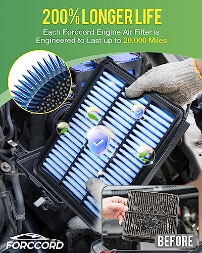 Image of Cabin & Engine Air Filter Fit for 2016-2024 Mazda CX-9 CX9 2.5L Activated Carbon Cabin Filter Replacement CF12157 PY8W133A0 Car Accessories