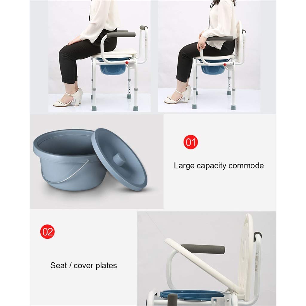 Toilleten Sitz, Ergonomie Bad Anti-Rutsch Faltbarer Stuhl Haushalt Tragbar Mobiler Toilettenhocker Zum Alter Mann Schwangere Frau
