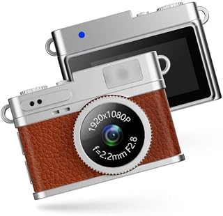 Cámara digital 1080P, cámara digital portátil compacta 1080P con pantalla LCD, gestión eficiente de almacenamiento para fotografía (marrón)