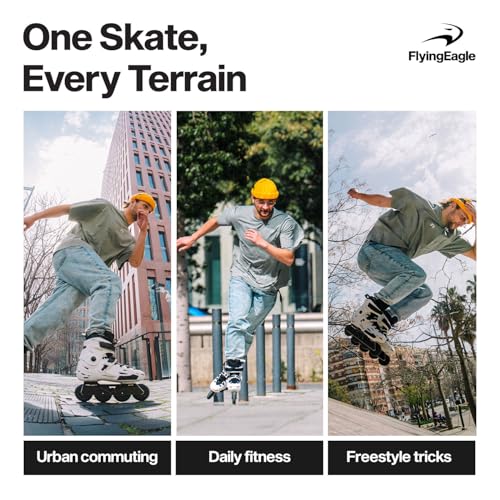 Image of Flying Eagle F6 Falcon Pro Freeskates - Adult Inline Skates for Men & Women, Urban Inline Roller Skates, Performance Skating Shoes, Speed Skates for Outdoor Skating, 11 Size Options