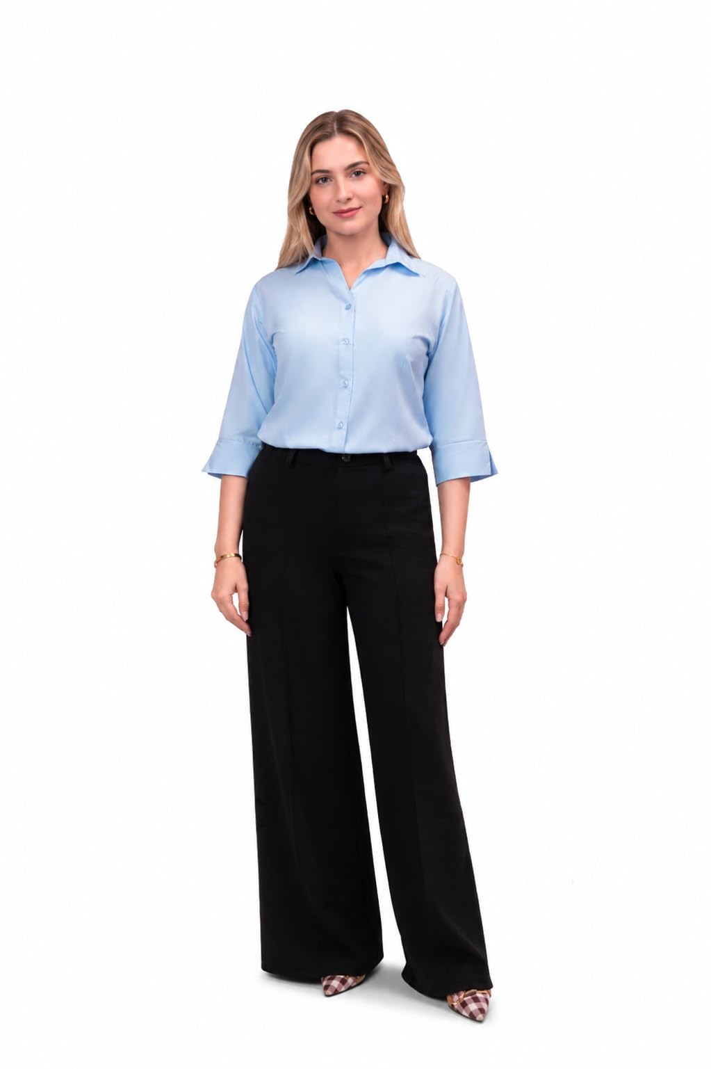 esta Women 3/4 Sleeve Stylish Western Official Formal Shirts Regular fit Shirts for Women-picture-31