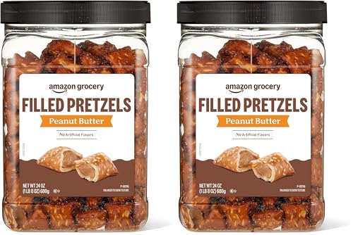 Image of Amazon Grocery, Peanut Butter Filled Pretzels, 24 Oz (Pack of 2)