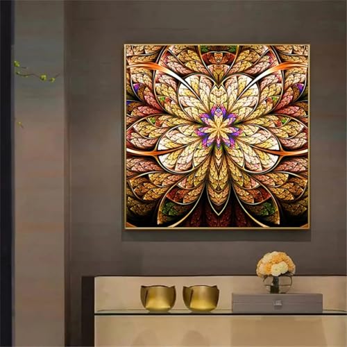 Peinture sur toile abstrait marron au fini minimaliste pour une décoration élégante