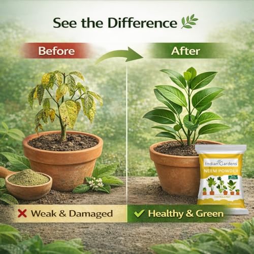 Image of Indian Gardens Neem cake powder 100% organic fertilizer for plants (2 Kg)