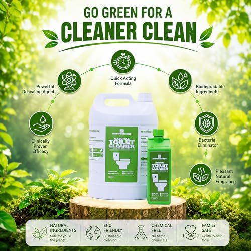 Image of Natural Toilet Cleaner - 500ml Pack - Plant-Derived, Non-Toxic, Skin & Groundwater Safe, Non-Corrosive, No VOC - For All Types - Pack of (1)