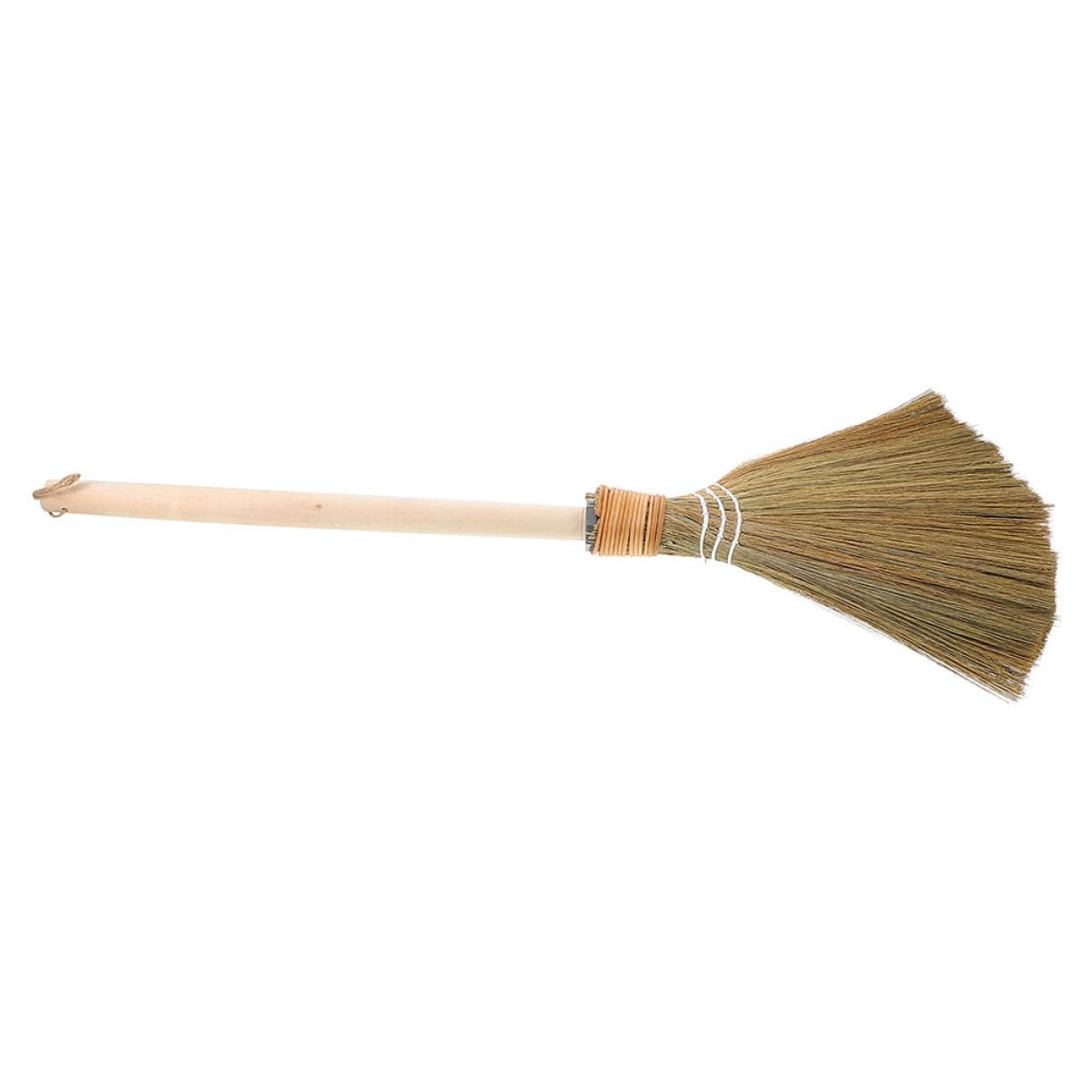 Gadpiparty Scopa Setole Morbide con Manico in Legno in Miscanthus Intrecciato e Design Smontabile per Pulizia di Polvere e Detriti in Soggiorno e Cortile