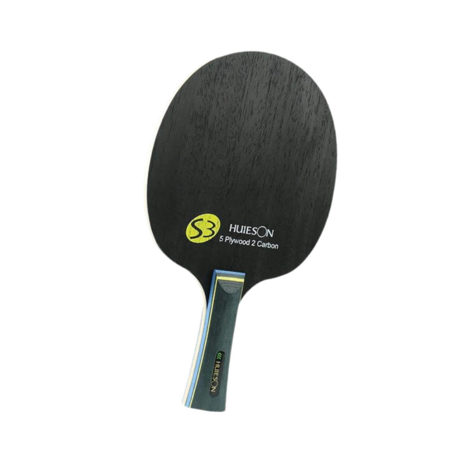 DYNWAVE Table Tennis Blade Ping Pong Paddle Blade 7 Layers Comfortable Grip Table Tennis Racket Wooden for Beginners Casual Playing, Handle Length 10cm