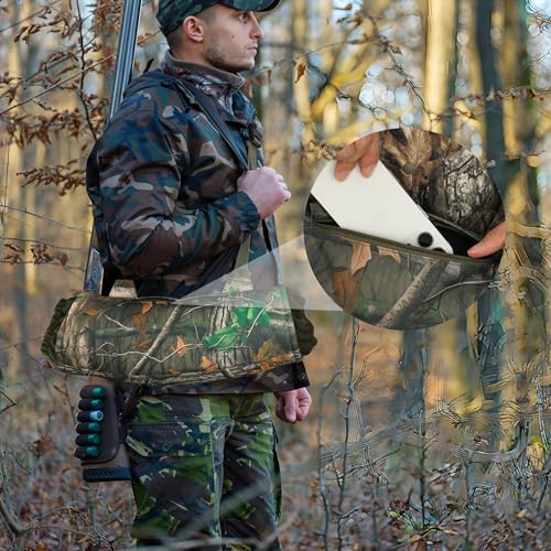 Hunting Camo Hand Muff Insulated Camo Hand Warmer Pouch Cold Weather Hunting Hands Muff Gear for Hiking Camping Outdoor Sports