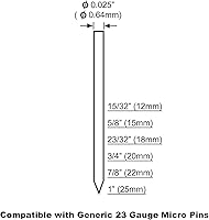 Vista 7 de Freeman PP123 Pinner neumático de calibre 23 de 1 pulgada con gancho para cinturón