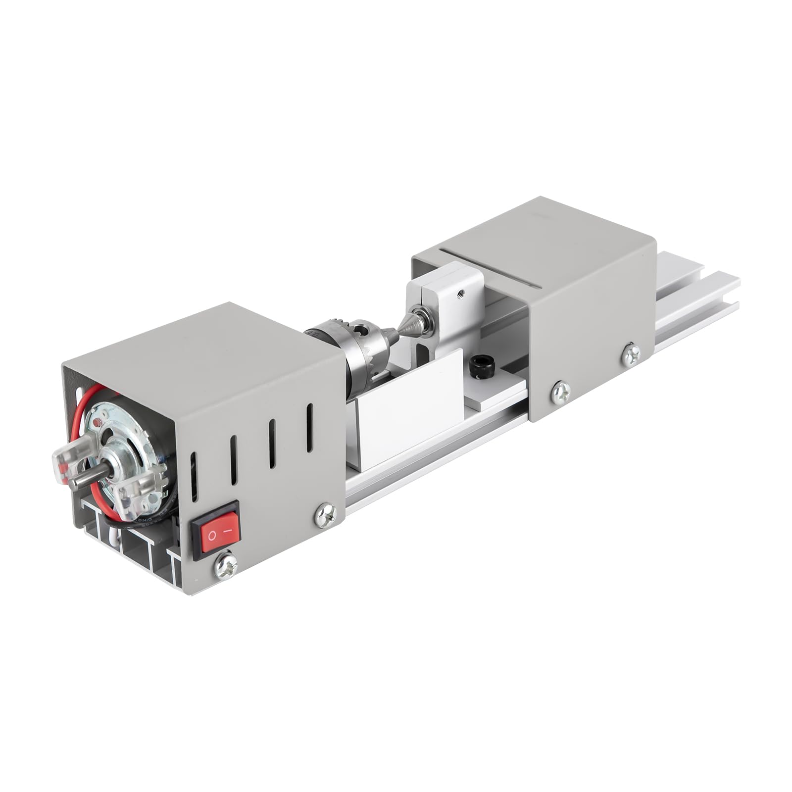 Holz-Drehmaschine mit 220V auf DC12-24V Spannungswandler, 7 Geschwindigkeiten Einstellbar, 6 Klingen, 96W 4000-9000rpm Mini DIY Fräsen Werkzeug, Perlen Holzbearbeitung,Poliermaschine, Drehbank